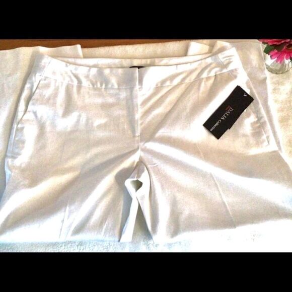 DAHLIA COLLECTION CLASSIC PANTALONI 14P -WHITE NWT - Picture 15 of 15